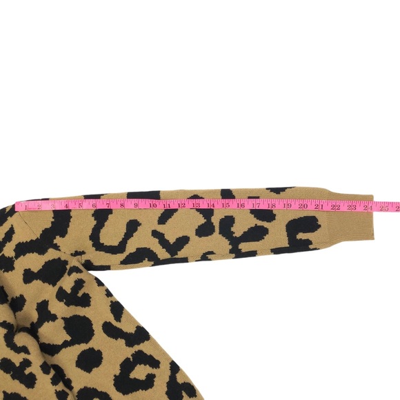 Madeleine Thompson Leopard Print Sweater Women's Size Medium Wool Cashmere - Picture 8 of 8